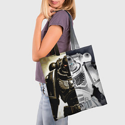 Сумка-шопер Warhammer 40k космодесантник, цвет: 3D-принт — фото 2