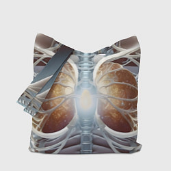 Сумка-шопер Рентген и скелет, цвет: 3D-принт