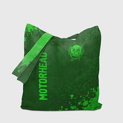 Сумка-шопер Motorhead - green gradient вертикально, цвет: 3D-принт