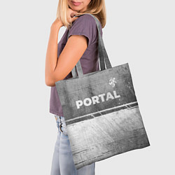 Сумка-шопер Portal - grey gradient посередине, цвет: 3D-принт — фото 2