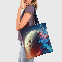 Сумка-шопер Разрыв космического тела - нейроарт, цвет: 3D-принт — фото 2