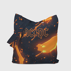 Сумка-шопер ACDC оранжевый логотип, цвет: 3D-принт