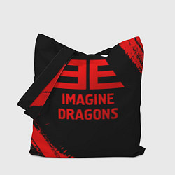 Сумка-шопер Imagine Dragons - red gradient, цвет: 3D-принт