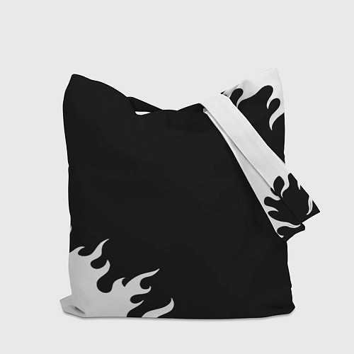 Сумка-шоппер Monster energy белый огонь / 3D-принт – фото 2