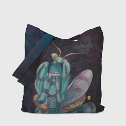 Сумка-шоппер Богомол акварельный