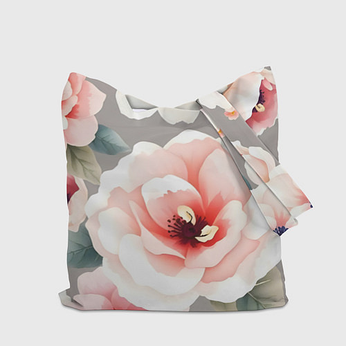 Сумка-шоппер Нежные цветы / 3D-принт – фото 2