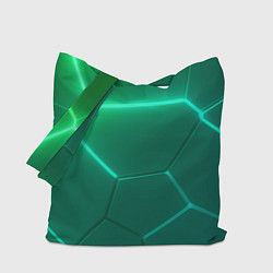 Сумка-шопер Зеленые неоновые плитки, цвет: 3D-принт
