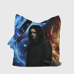 Сумка-шопер Bones депрессивный стиль, цвет: 3D-принт