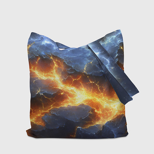 Сумка-шоппер Bones на фоне разломных плит / 3D-принт – фото 2