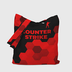 Сумка-шопер Counter Strike - red gradient посередине, цвет: 3D-принт