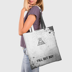 Сумка-шопер Fall Out Boy - white gradient по-центру, цвет: 3D-принт — фото 2