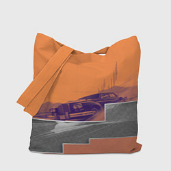 Сумка-шопер Элитное авто в пустыни, цвет: 3D-принт