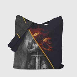 Сумка-шопер Темный рыцарь в унынье, цвет: 3D-принт