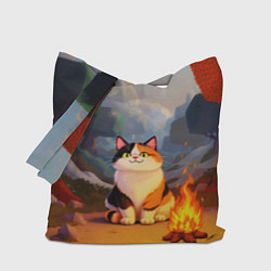 Сумка-шоппер Котик в кубическом мире