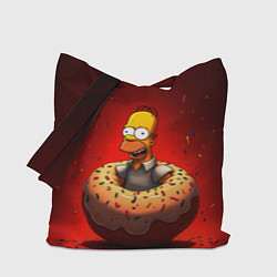 Сумка-шопер Гомер в пончике, цвет: 3D-принт