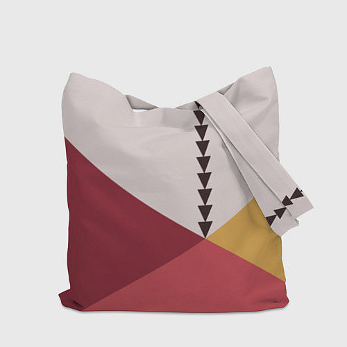 Сумка-шоппер Колор-блок фруктовый чиа пудинг / 3D-принт – фото 2