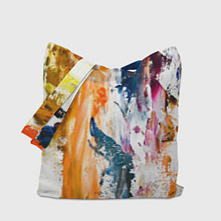 Сумка-шоппер Разноцветные мазки кисти на палитре художника
