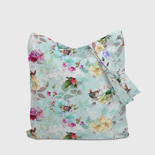 Сумка-шоппер Леди Гага в платье из листьев и цветов / 3D-принт – фото 2