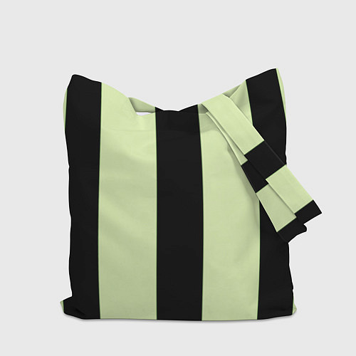 Сумка-шоппер Color light green black line / 3D-принт – фото 2