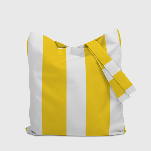 Сумка-шоппер Color yellow white line / 3D-принт – фото 2