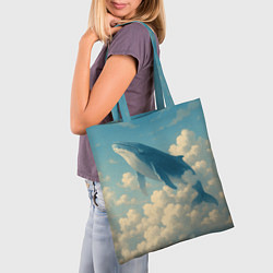 Сумка-шопер Кит в облаках, цвет: 3D-принт — фото 2
