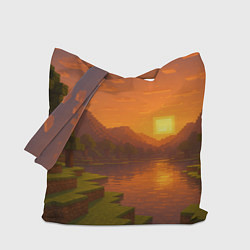 Сумка-шопер Закат - Minecraft, цвет: 3D-принт