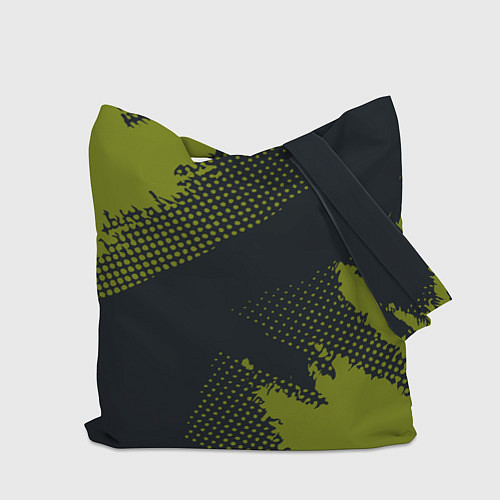 Сумка-шоппер Абстрактная текстура в зеленом / 3D-принт – фото 2