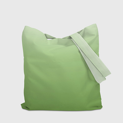 Сумка-шоппер Градиент нежно-зеленый / 3D-принт – фото 2