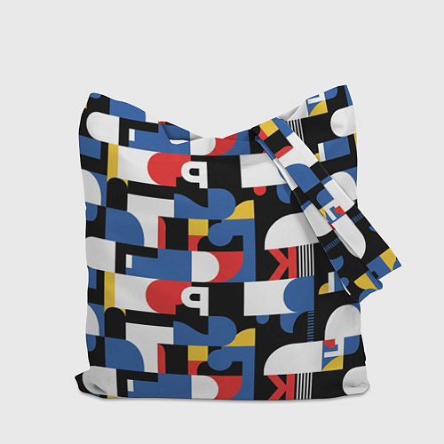 Сумка-шоппер Геометрия букв / 3D-принт – фото 2