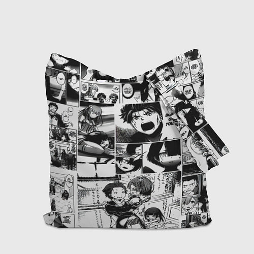 Сумка-шоппер Doom anime black / 3D-принт – фото 2