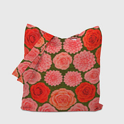 Сумка-шоппер Цветочная поляна паттерн