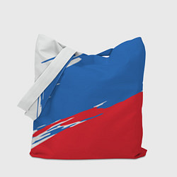 Сумка-шоппер Белый Синий Красный