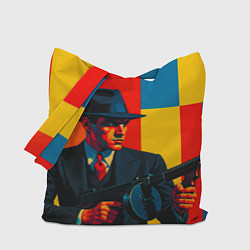 Сумка-шопер Гангстер поп-арт, цвет: 3D-принт