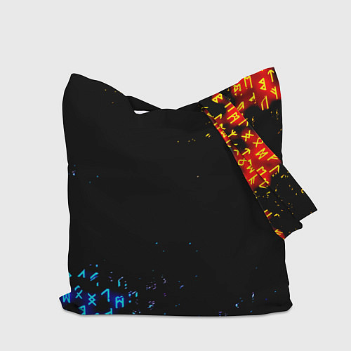 Сумка-шоппер Doom огненные символы / 3D-принт – фото 2