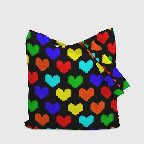 Сумка-шоппер Doom love pixel pattern / 3D-принт – фото 2