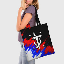 Сумка-шопер Doom триколор краски, цвет: 3D-принт — фото 2