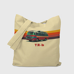 Сумка-шопер Ретро автобус ТА-6 поп-арт, цвет: 3D-принт