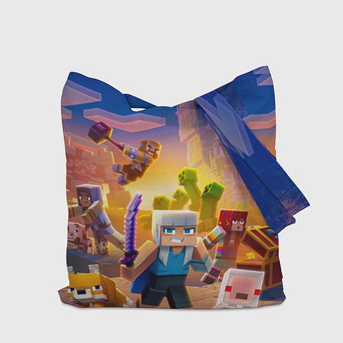 Сумка-шоппер Майнкрафт - храбрая девушка / 3D-принт – фото 2