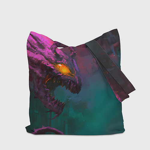 Сумка-шоппер Цири и чудовище смотрят друг на друга / 3D-принт – фото 2