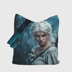 Сумка-шопер Цири с огненными глазами, цвет: 3D-принт