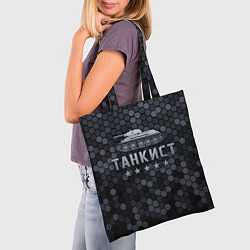 Сумка-шопер Танкист, цвет: 3D-принт — фото 2