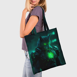 Сумка-шопер Кибер-волк, цвет: 3D-принт — фото 2