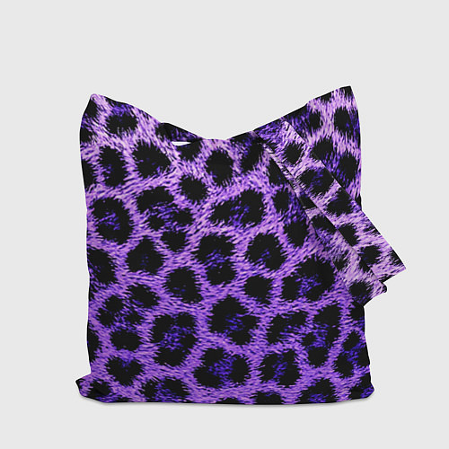 Сумка-шоппер Леопардовый фиолетовый / 3D-принт – фото 2