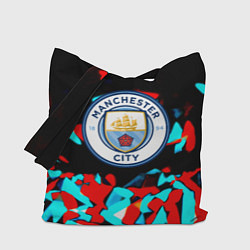 Сумка-шопер Манчестер сити осколки, цвет: 3D-принт