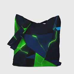 Сумка-шопер Neon tile green, цвет: 3D-принт