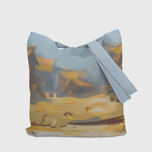 Сумка-шоппер Шрек в деревне / 3D-принт – фото 2