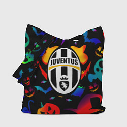 Сумка-шопер Juventus хэллоуин неон, цвет: 3D-принт