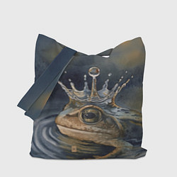 Сумка-шоппер Акварельная Царевна-лягушка и капля