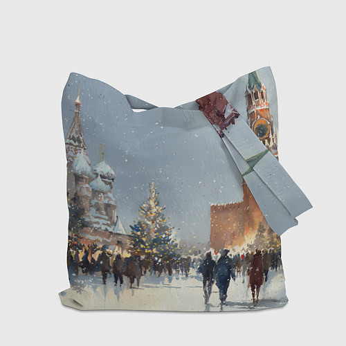 Сумка-шоппер Москва - новый год / 3D-принт – фото 2