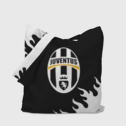 Сумка-шопер Juventus белый огонь текстура, цвет: 3D-принт